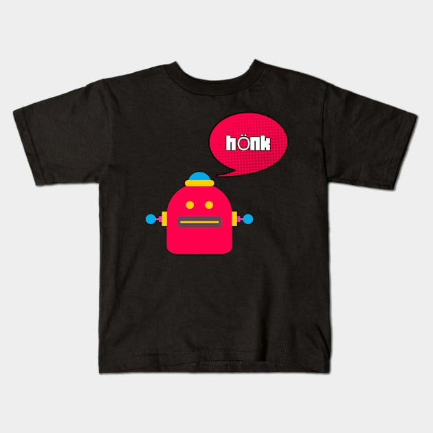 Honk Robot Meme Speech Bubble Kids T-Shirt by at85productions